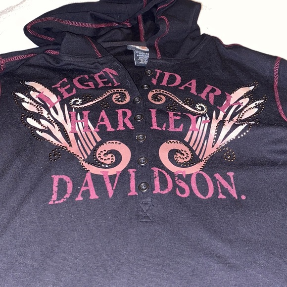 Harley-Davidson Tops - Women Harley Davidson hoodie long sleeve
